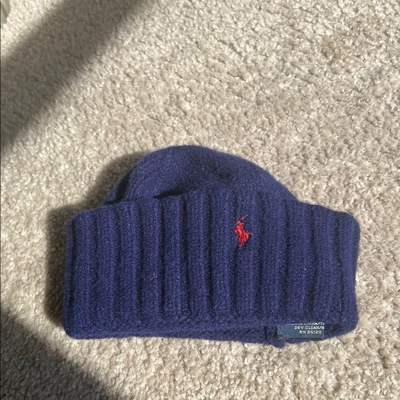 Ralph Lauren Other - Ralph Lauren Navy Blue 100% percent Lambs Wool Beanie